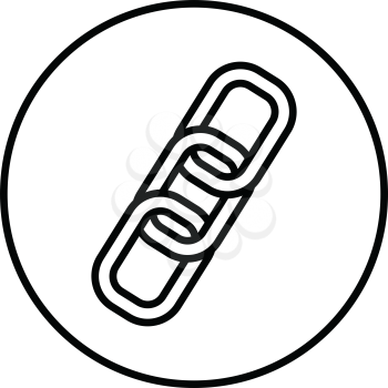 simple thin line chain button icon vector