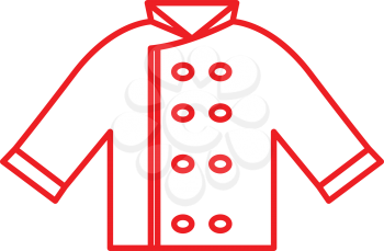 simple thin line chef coat icon vector