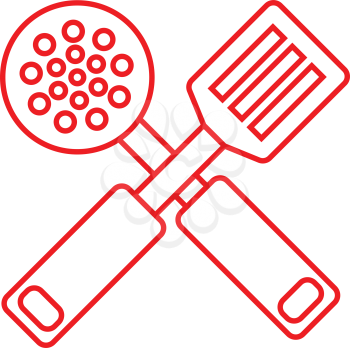 simple thin line spatula icon vector