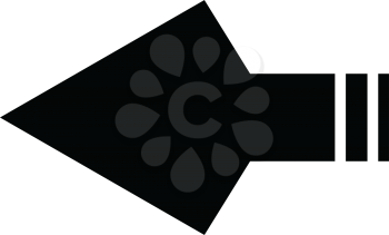 simple flat black arrowhead icon vector