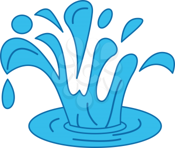 simple flat colour water element icon vector