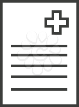 simple thin line med records icon vector