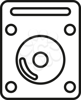 simple thin line dvd player icon vector
