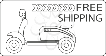 simple thin line free shipping bike symbol icon vector
