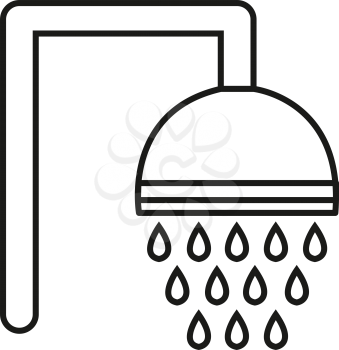simple thin line shower icon vector