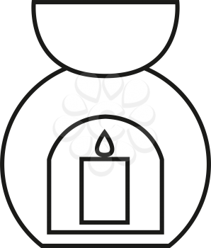simple thin line candle icon vector