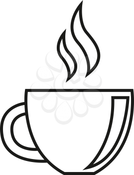simple thin line herbal tea icon vector