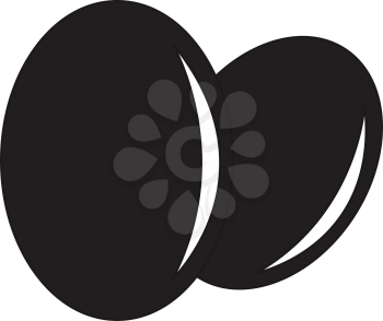 Simple flat black eggs icon vector