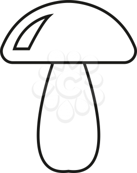 Thin line mushroom icon vector