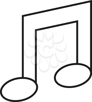 Simple thin line music sign icon vector