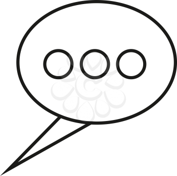 Simple thin line chat icon vector