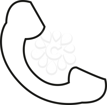 Simple thin line phone icon vector