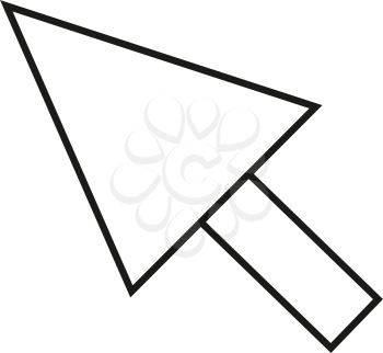Simple thin arrow pointer icon vector
