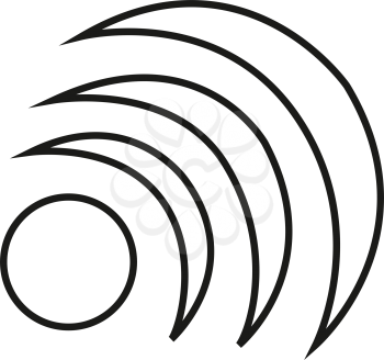 Simple thin line wifi icon vector
