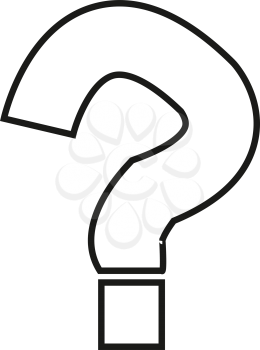 Simple thin line question mark icon vector