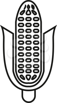 Simple thin line corn icon vector