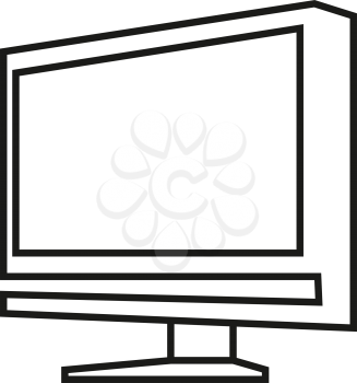 Simple thin line television icon vector