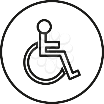 Simple thin line handicap icon vector