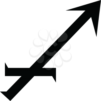 Simple flat black sagitarius sign icon vector

