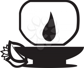 Simple flat black therapic aroma icon vector