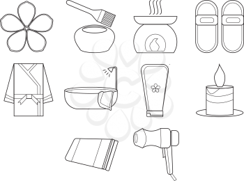 Collection of spa icon vector