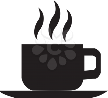 Simple flat black tea icon vector