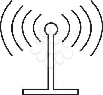 Simple thin line wifi icon vector