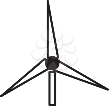 Simple thin line windmill icon vector
