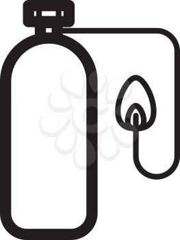 Simple thin line oxygen tube icon vector