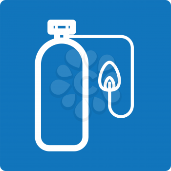 Simple thin line oxygen tube icon vector
