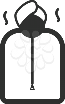 Simple thin line sauna icon vector