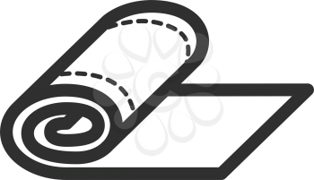 Simple thin line towel icon vector