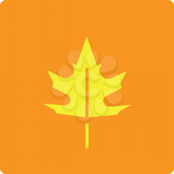 Simple thin line maple leaf icon vector