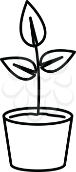 Simple thin line sprout icon vector