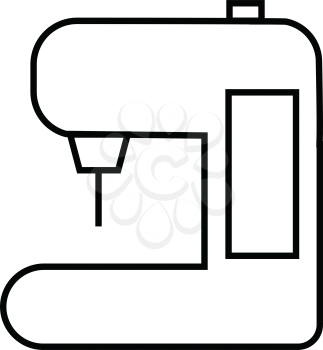 Simple thin line sewing machine icon vector