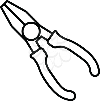 Simple thin line pliers icon vector