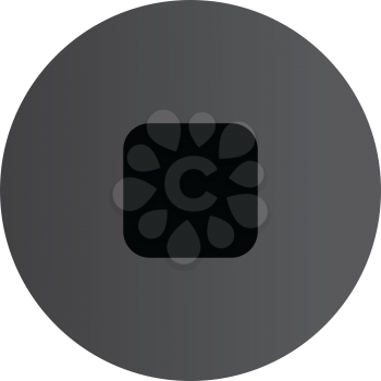 Simple flat black stop icon vector