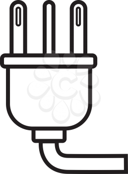 Simple thin line plugs icon vector