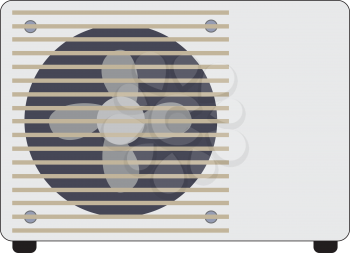 Simple flat color air conditioner icon vector