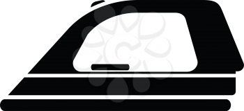 Simple flat black ironing icon vector