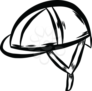 Simple thin line safety helmet icon vector