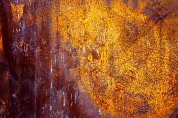 Rusty vintage colored grunge iron textured background