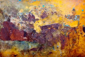 Rusty vintage colored grunge iron textured background