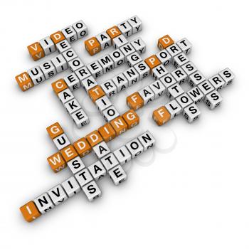 wedding checklist   (3D crossword orange series)