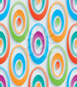 Colorful concentric circles. 3d seamless background. Vector EPS10.