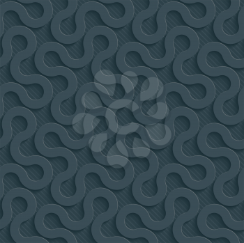 Dark perforated paper with cut out effect. Abstract 3d seamless background. Vector EPS10.