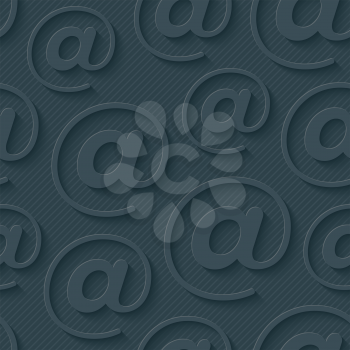 Dark gray e-mail wallpaper. 3d seamless background. Vector EPS10.