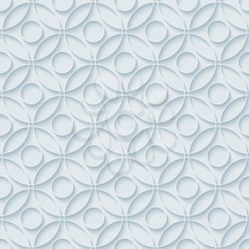 Light gray circles walpaper. 3d seamless background. Vector EPS10.