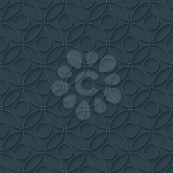 Dark circles walpaper. 3d seamless background. Vector EPS10.