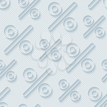 Light gray percent symbols wallpaper. 3d seamless background. Vector EPS10.